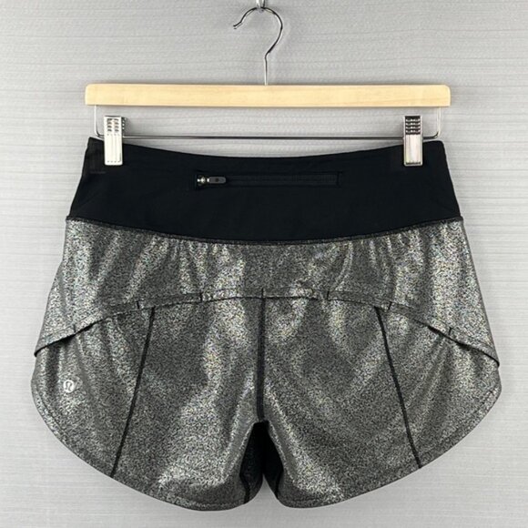 RARE Print! Lululemon Speed Up Short *4" Foil Sz. 4 Wide Leg Lined - Like New! - Picture 2 of 13
